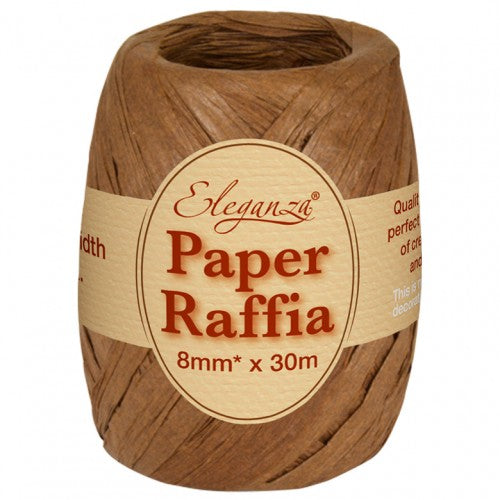 Chocolate Paper Raffia Ribbon - Alaynashome