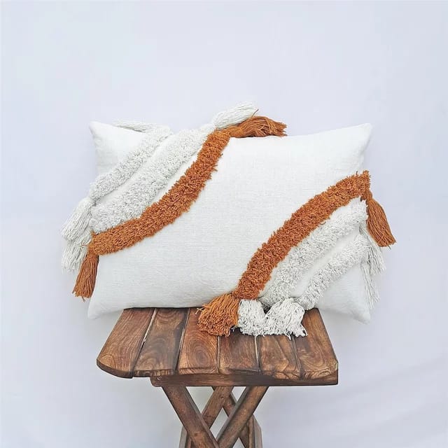 Nazia Cotton Tufted Lumbar Cushion - Alaynashome